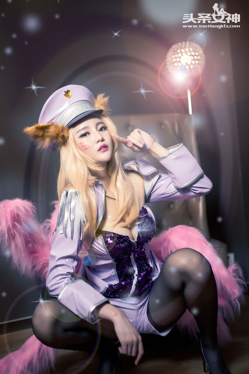 短发美女文雪Cher - 阿狸九尾雪宝COS写真