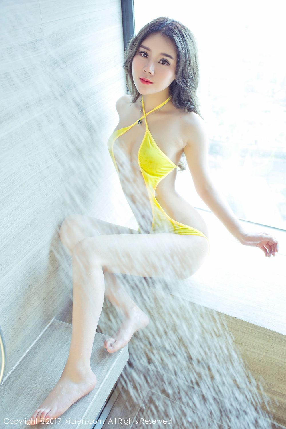 美女模特爱丽莎Lisa - 旗袍诱惑+浴室系列写真