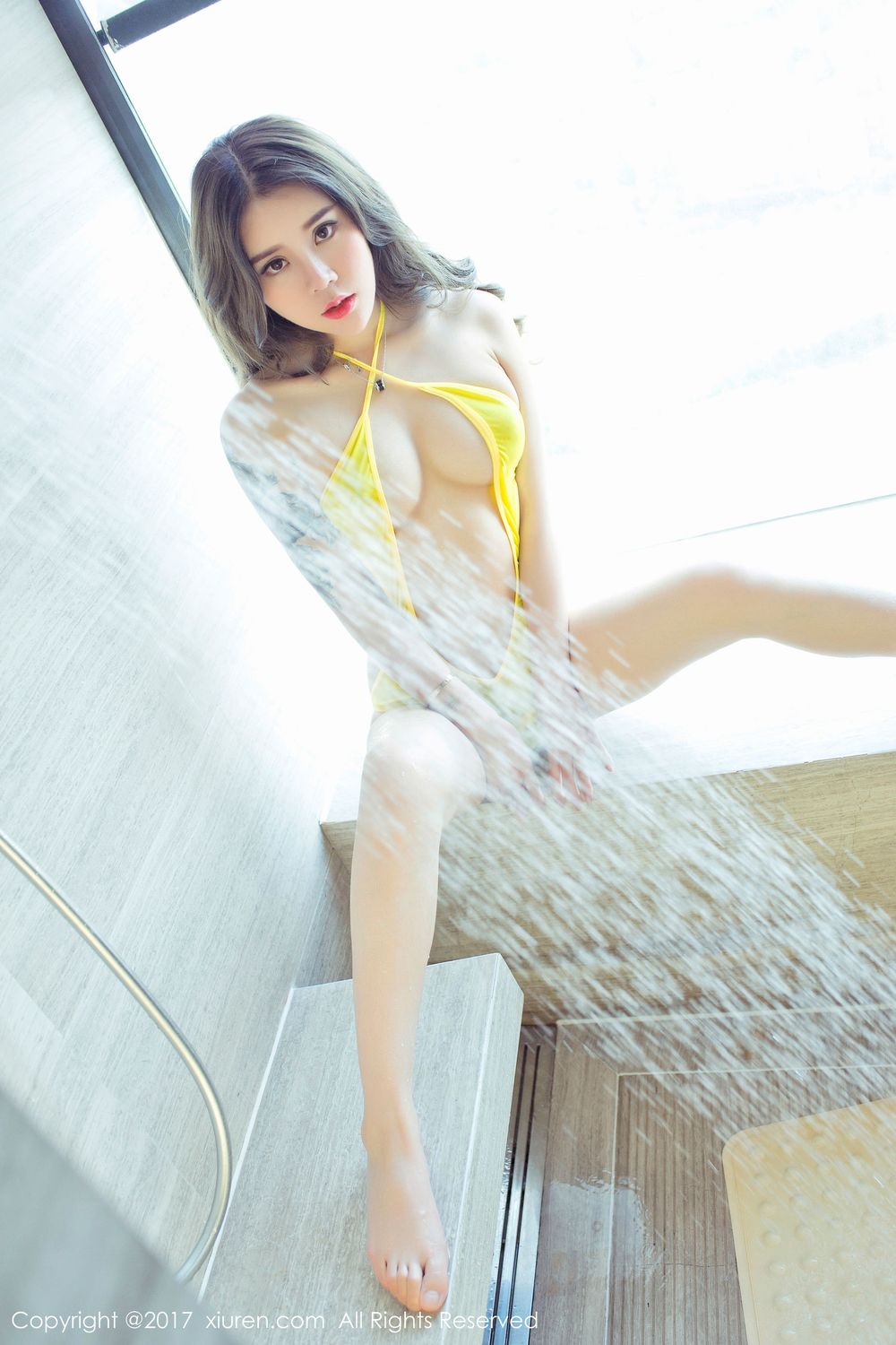 美女模特爱丽莎Lisa - 旗袍诱惑+浴室系列写真