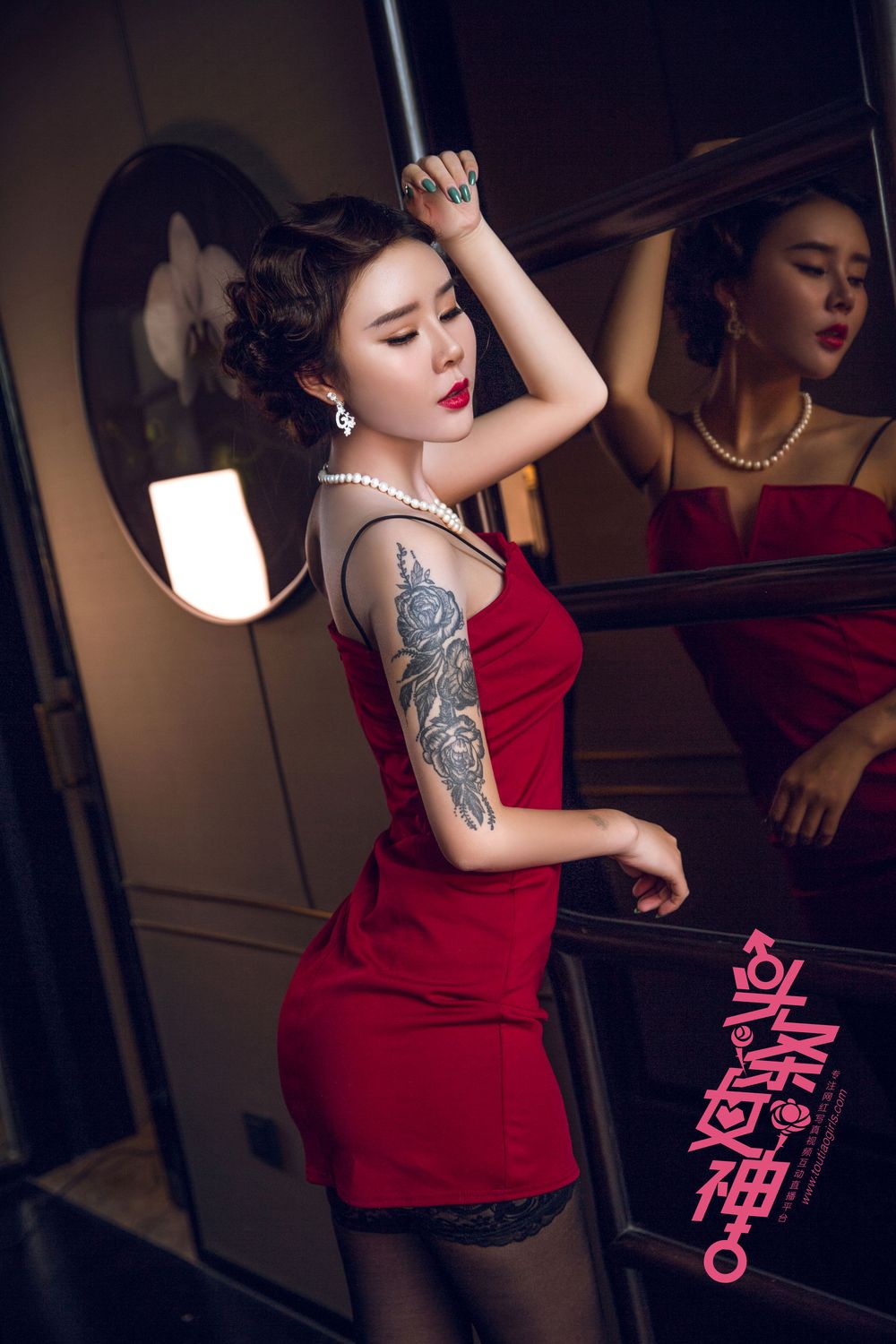 美女模特爱丽莎Lisa - 旗袍+黑丝系列夜上海主题写真