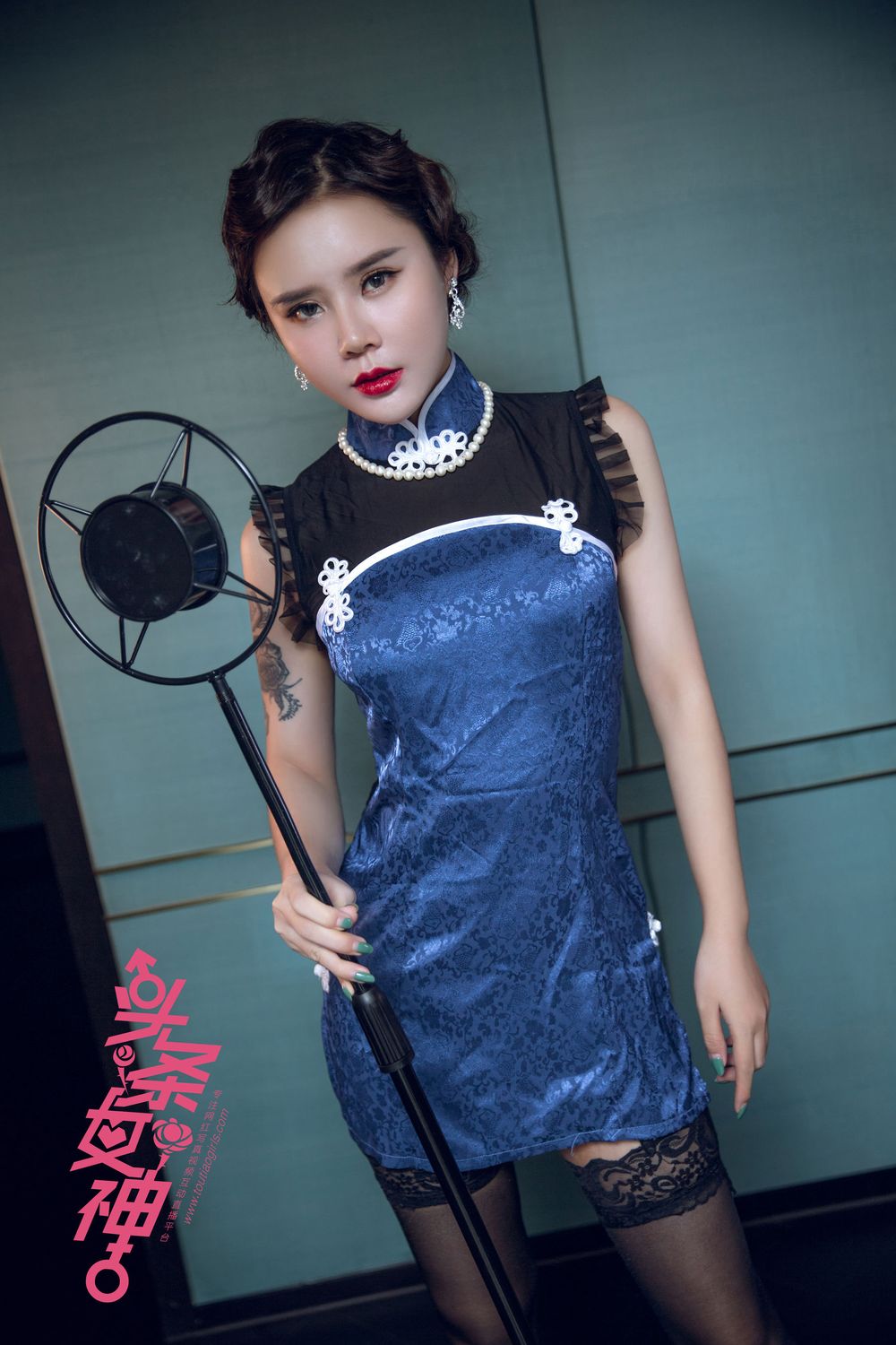 美女模特爱丽莎Lisa - 旗袍+黑丝系列夜上海主题写真