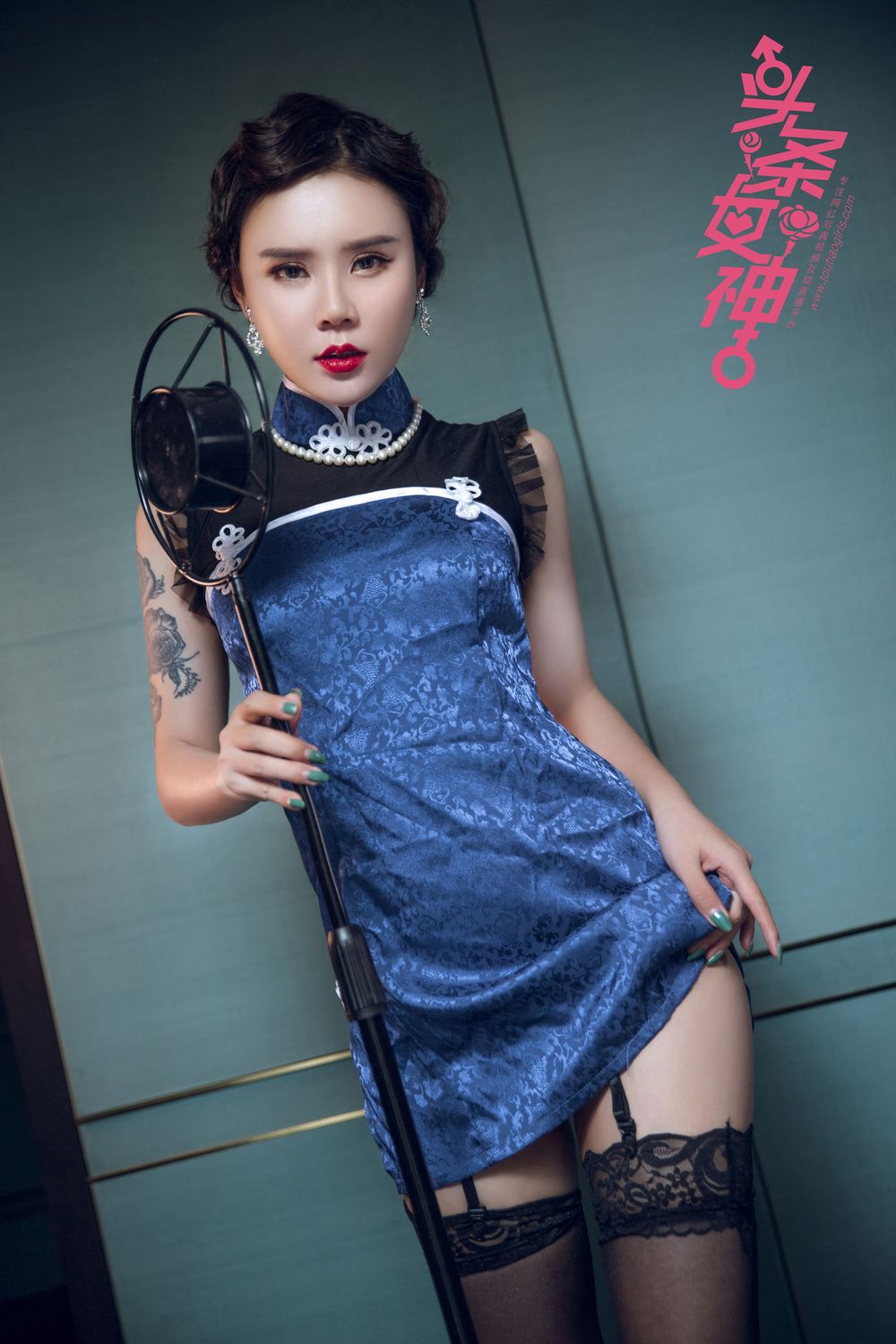 美女模特爱丽莎Lisa - 旗袍+黑丝系列夜上海主题写真