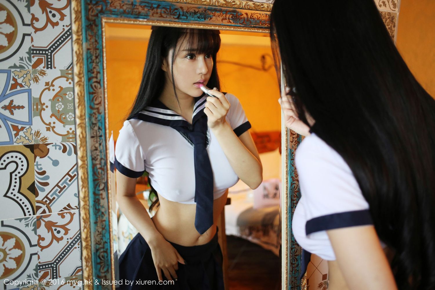 美女模特蔡文钰Angle - 水手服+JK制服性感写真