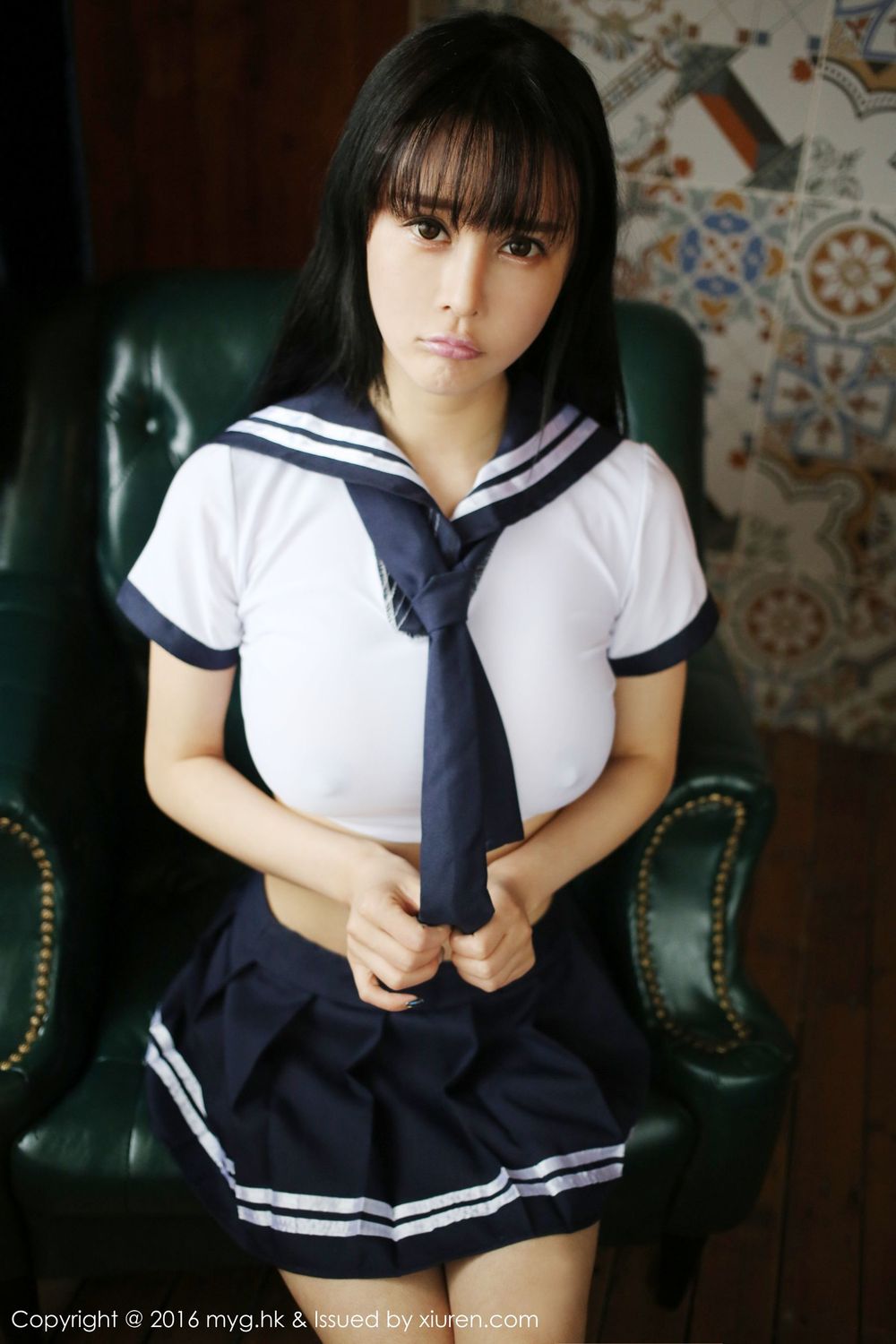 美女模特蔡文钰Angle - 水手服+JK制服性感写真