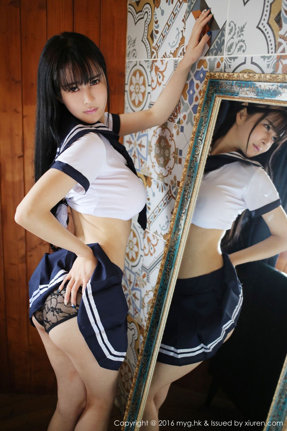 美女模特蔡文钰Angle - 水手服+JK制服性感写真