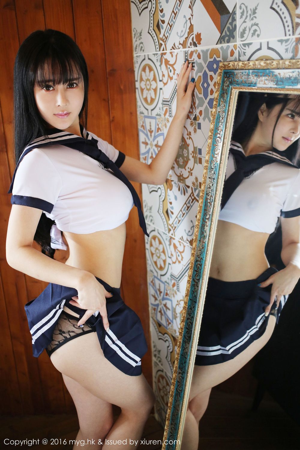 美女模特蔡文钰Angle - 水手服+JK制服性感写真