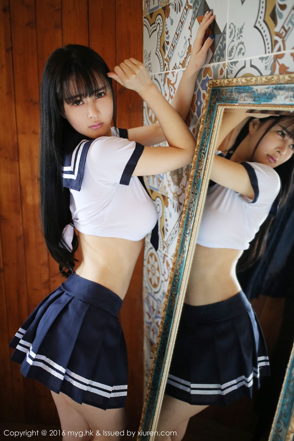 美女模特蔡文钰Angle - 水手服+JK制服性感写真
