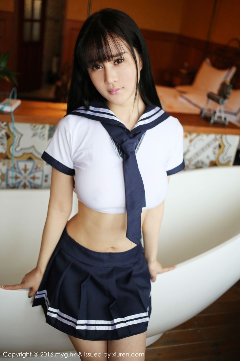 美女模特蔡文钰Angle - 水手服+JK制服性感写真