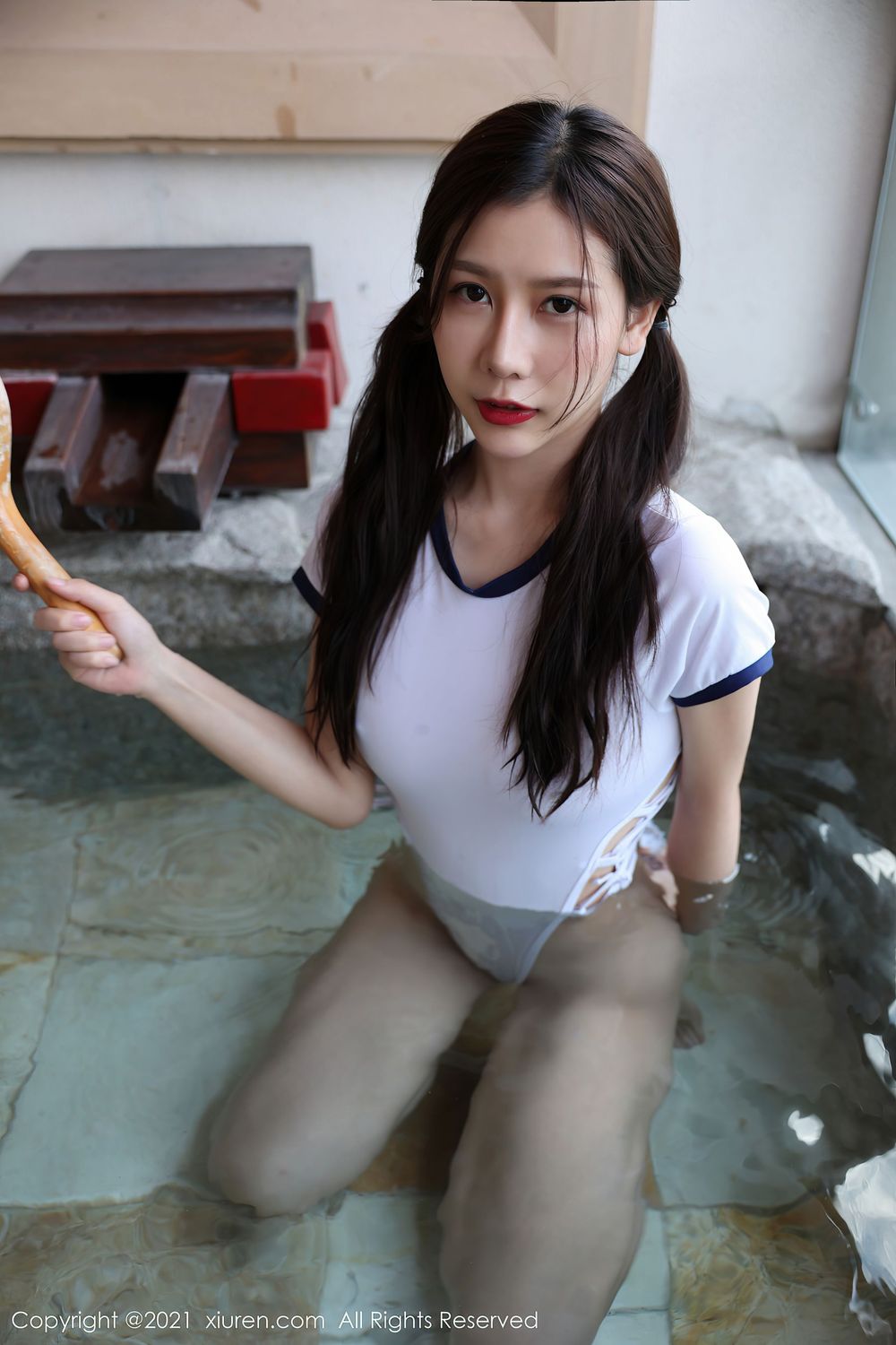 美女模特尹甜甜 - 学生连体衣系列性感写真