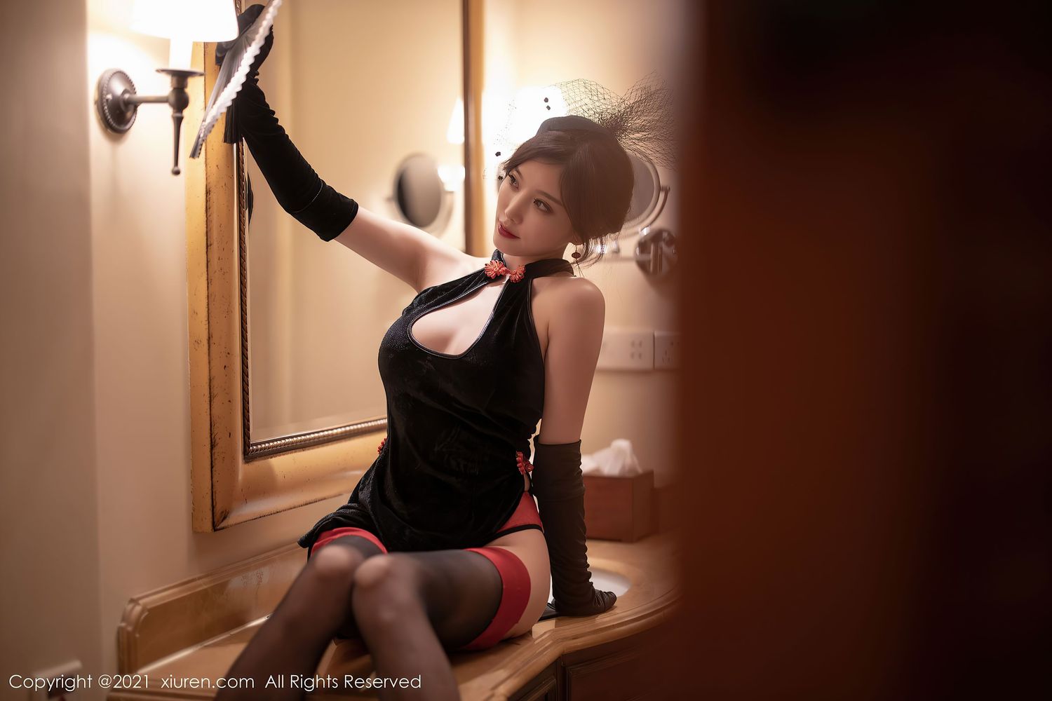 性感女神杨晨晨sugar - 古典韵味黑色贵妇系列写真