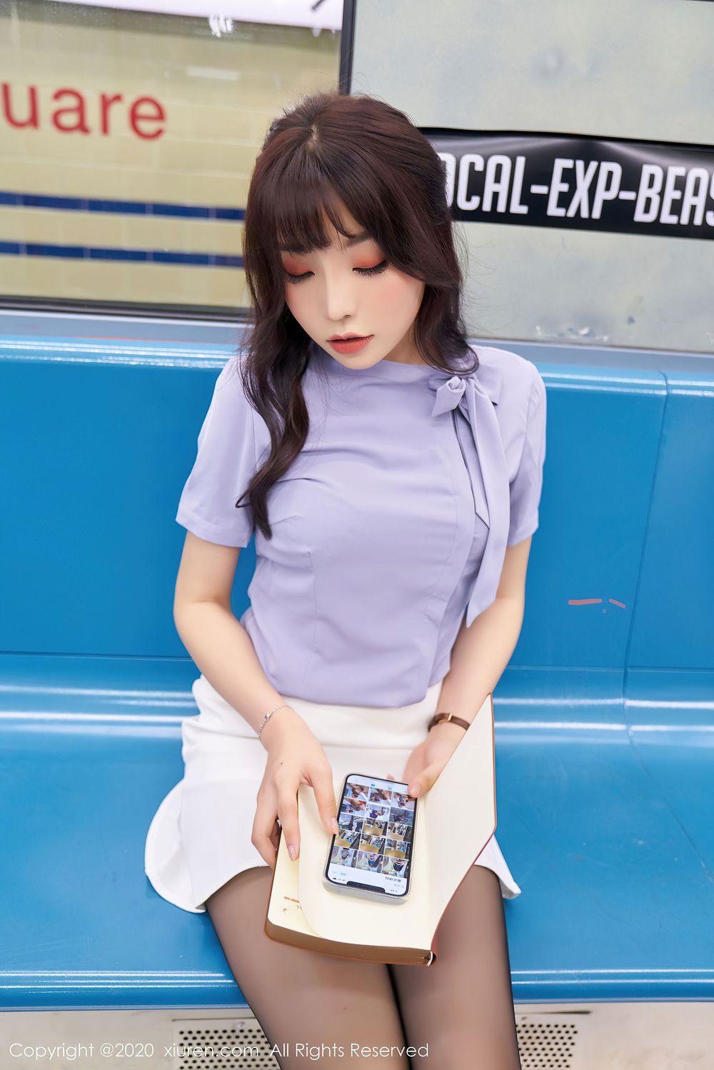 性感女神芝芝Booty - 美腿翘臀地铁场景套图