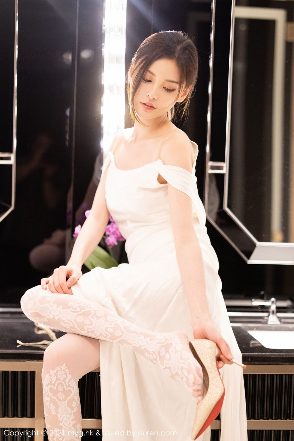 美女模特小夕juju - 白色新娘+丝袜系列江浙沪旅拍