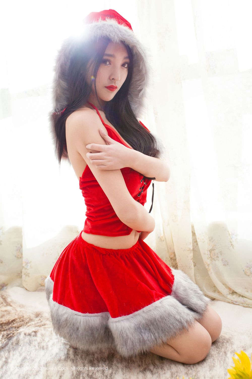 百变女神陈大榕 - 圣诞服饰+厨娘+双马尾性感写真