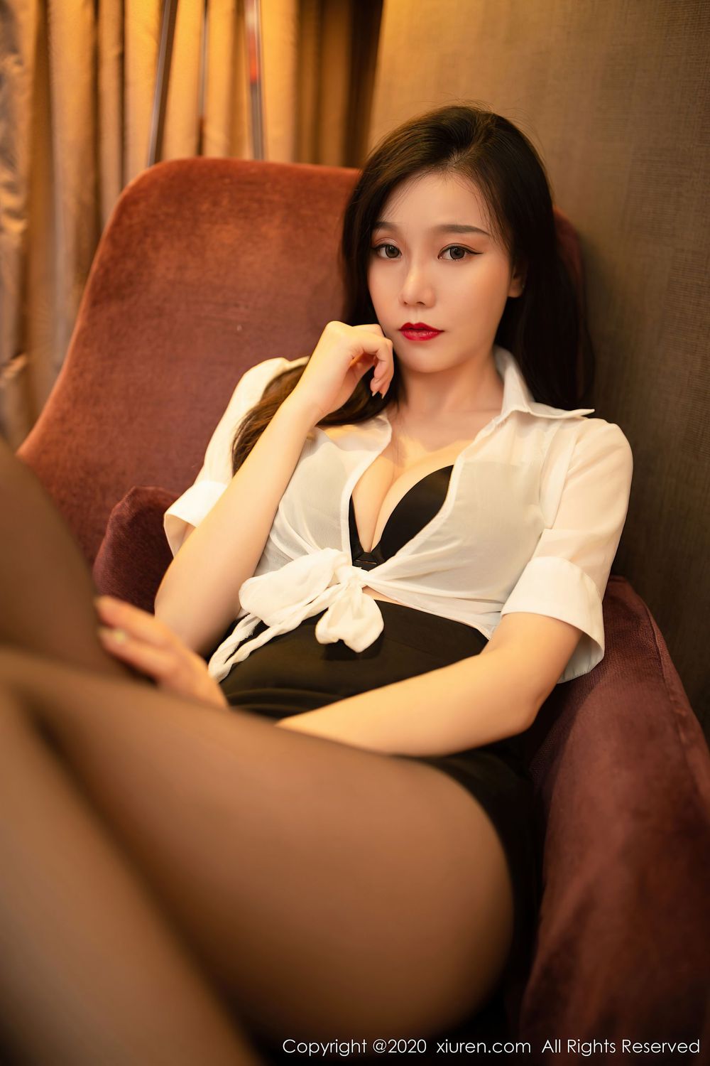 美女模特安然Maleah - 情趣小秘书职场OL主题写真