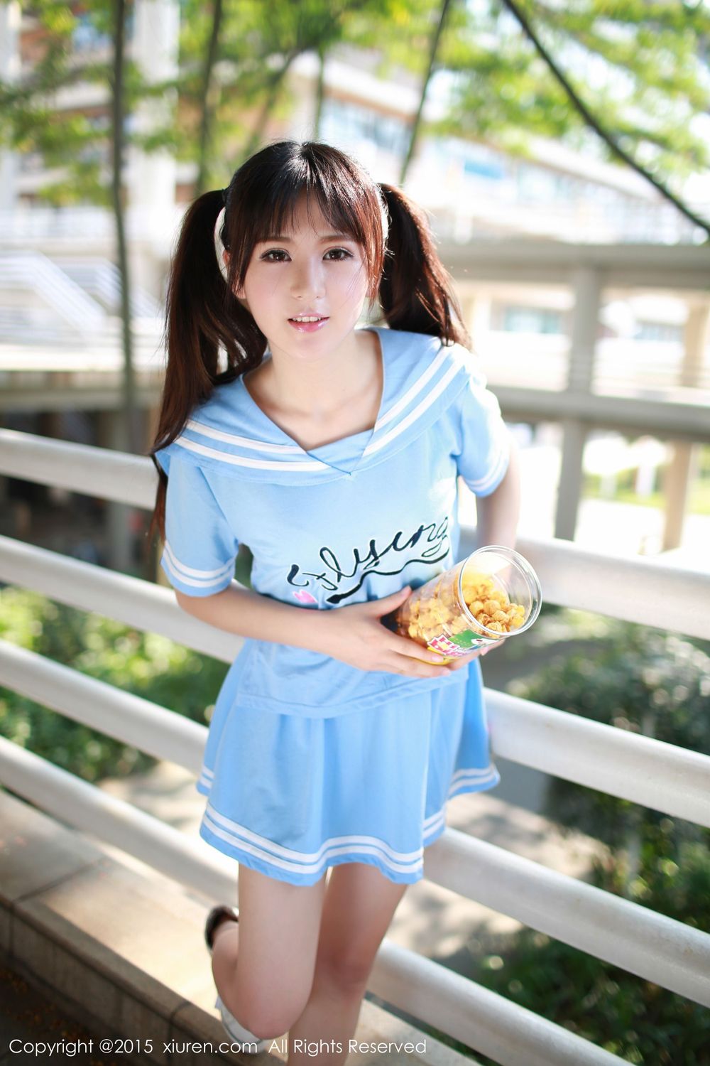 美女模特唐雨辰TYC - 广州大学城野外清纯写真