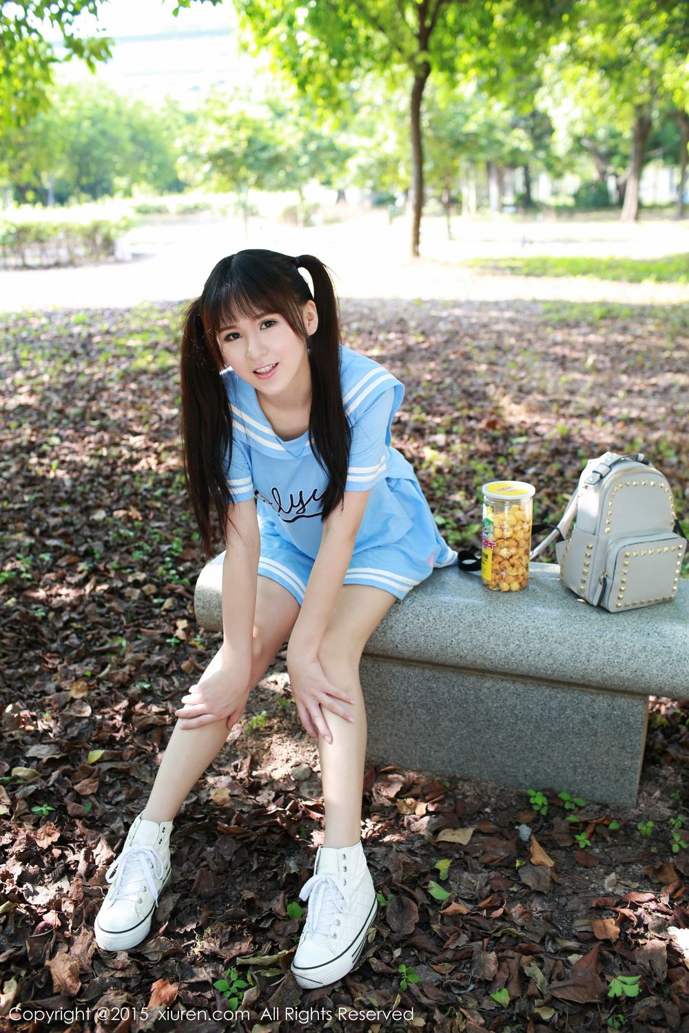 美女模特唐雨辰TYC - 广州大学城野外清纯写真