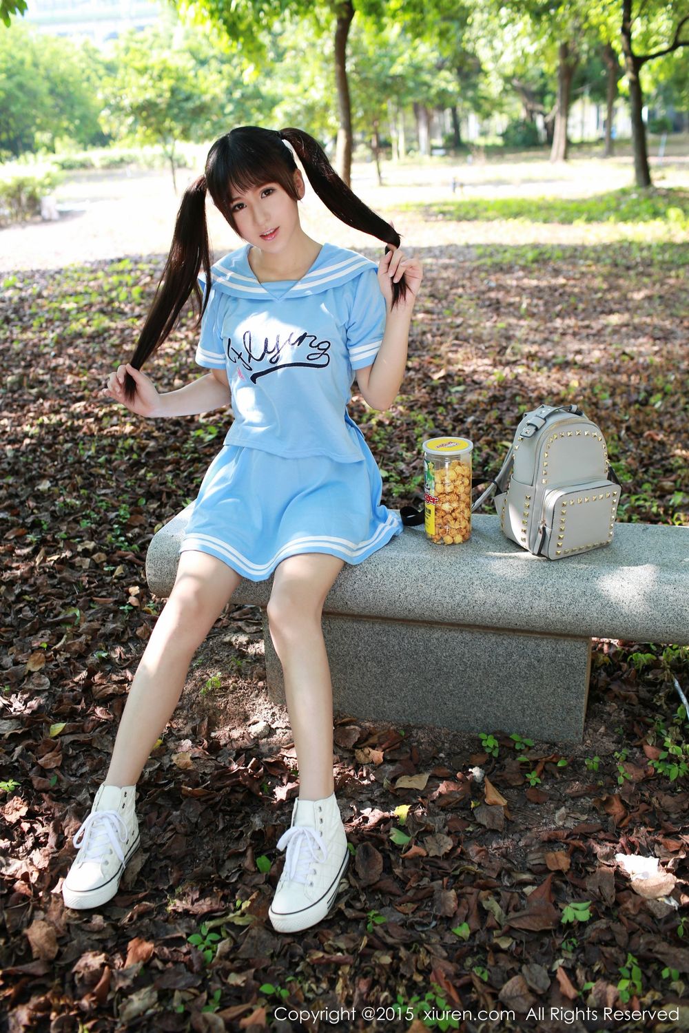 美女模特唐雨辰TYC - 广州大学城野外清纯写真
