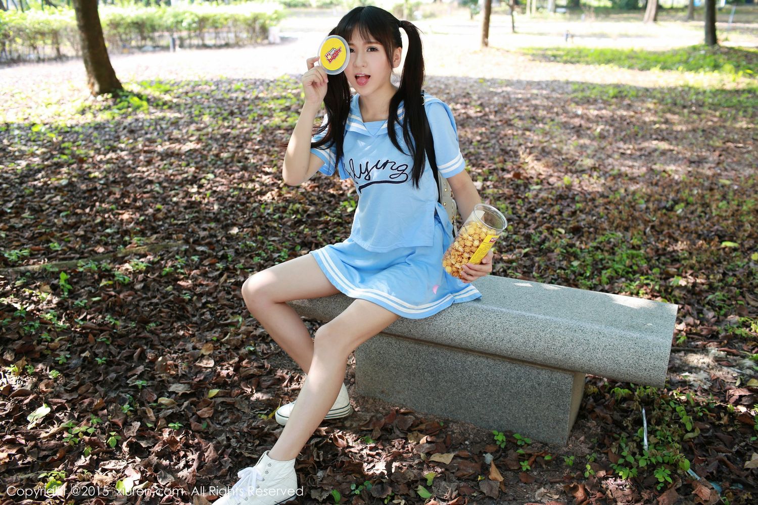 美女模特唐雨辰TYC - 广州大学城野外清纯写真