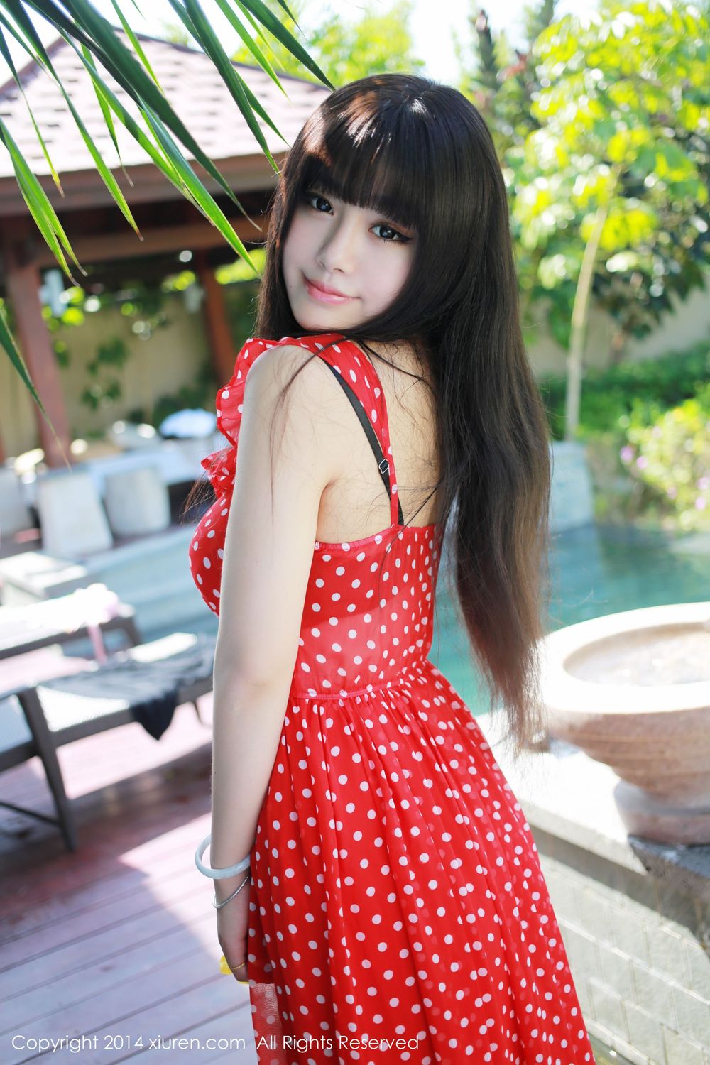 美女模特Barbie可儿/朱可儿 - 红色连衣裙系列三亚旅拍