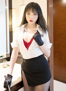 [FEILIN嗲囡囡] 美女模特Arude薇薇 - 警花制服+格子裙系列写真 VOL.305