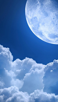 美丽迷人的超级月亮 梦幻月色手机壁纸