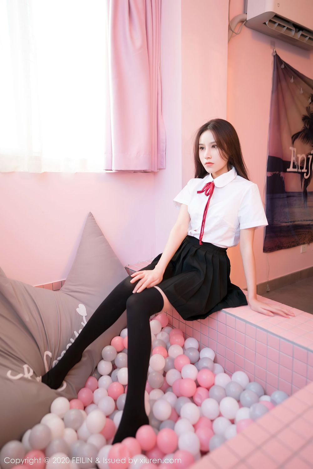新人妹子茯苓 - JK制服黑丝系列清秀写真