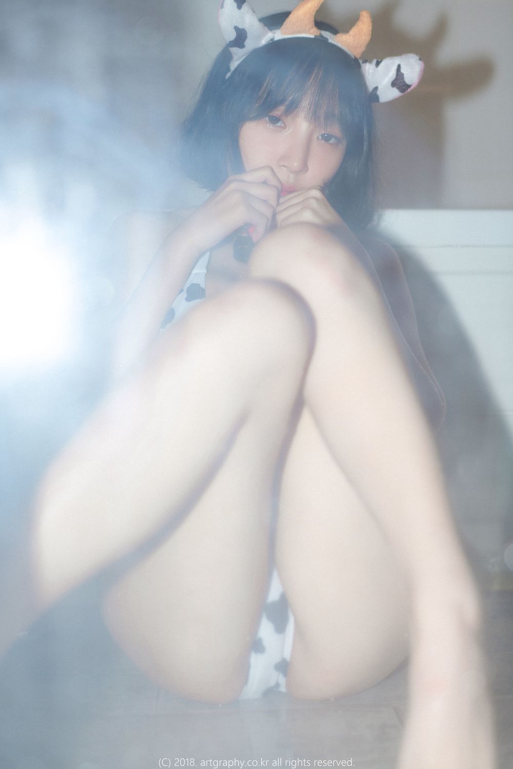 美女模特姜仁卿 - 白猫少女+奶牛尤物系列写真