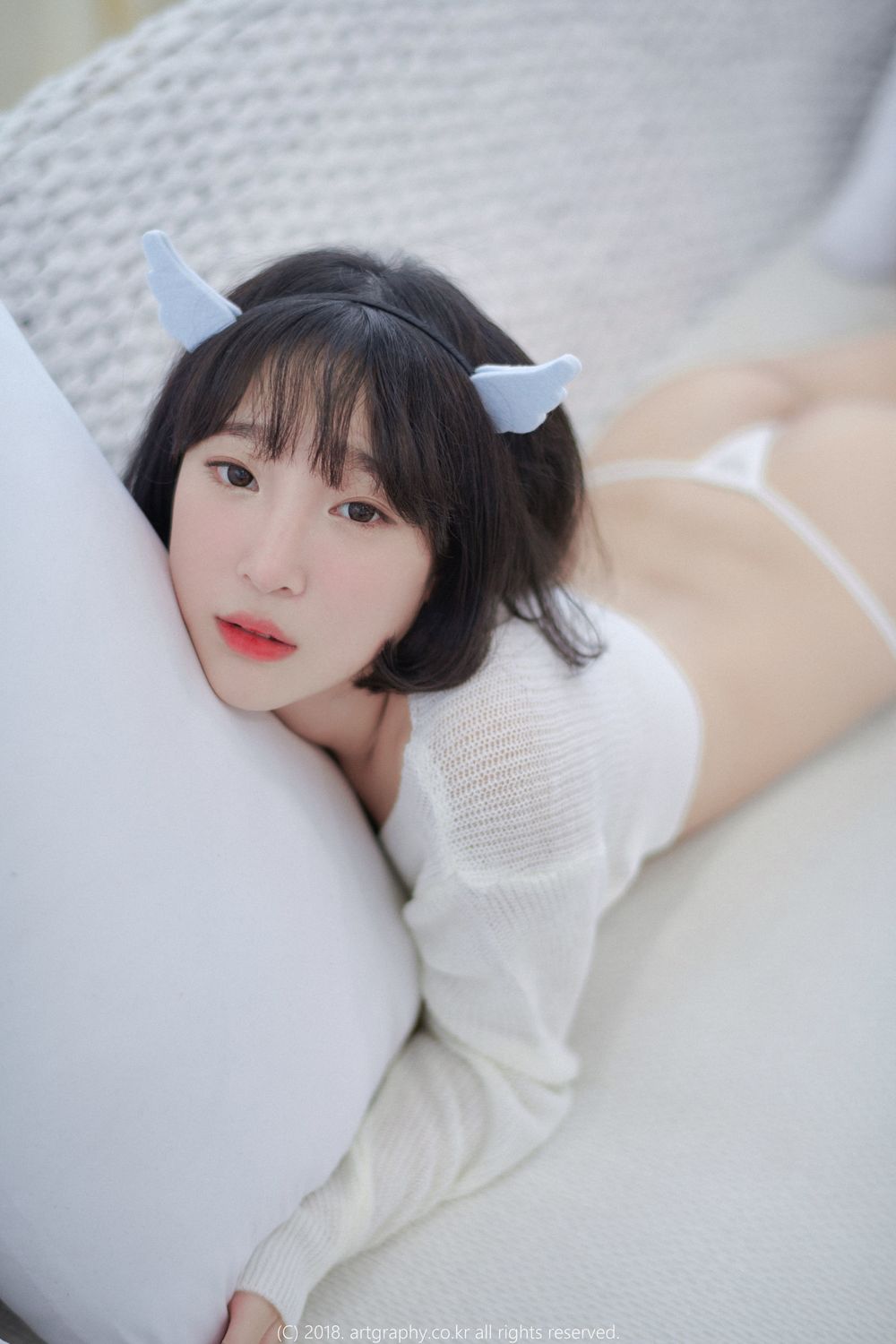 美女模特姜仁卿 - 白猫少女+奶牛尤物系列写真
