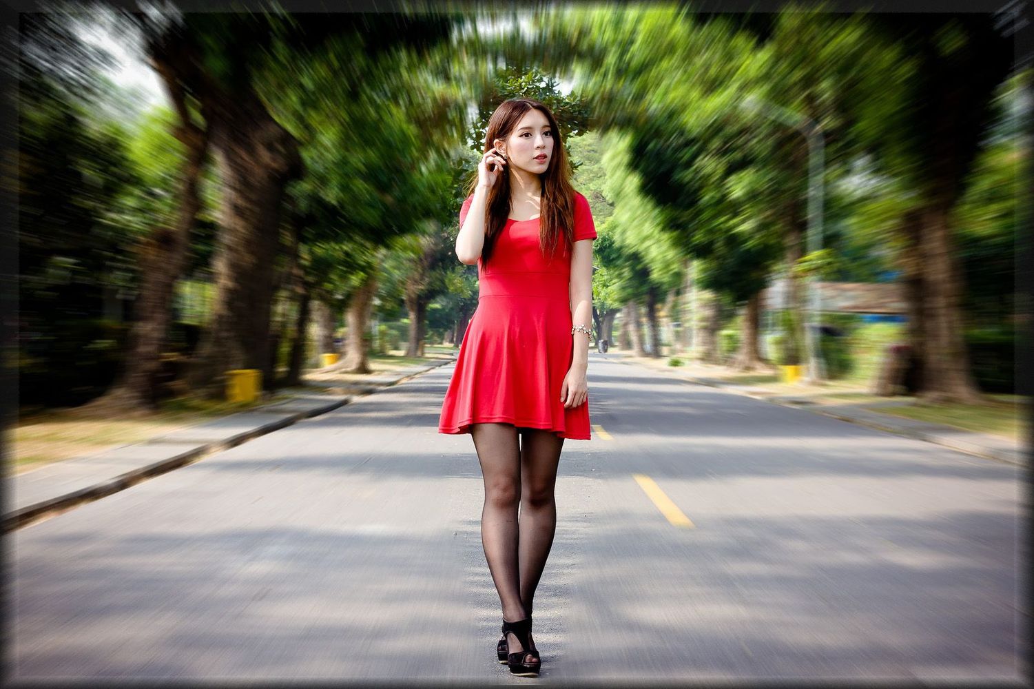 美妆达人张齐郡JULIE - 多套服饰外拍写真