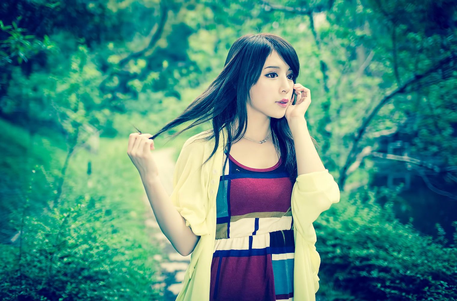美妆达人张齐郡JULIE - 多套服饰外拍写真