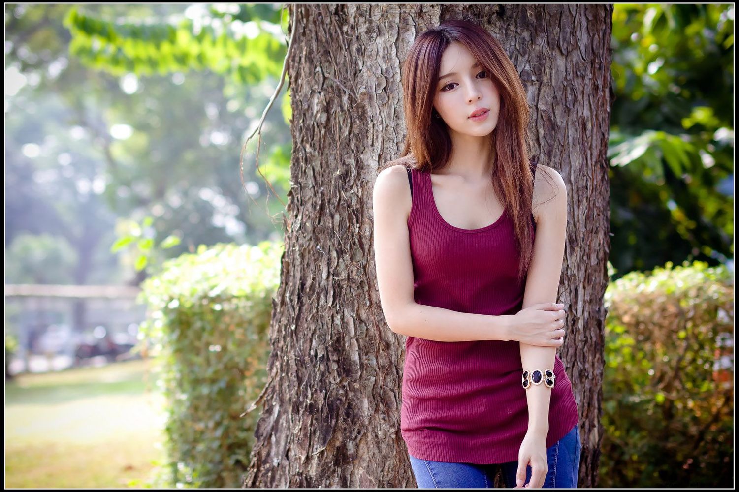 美妆达人张齐郡JULIE - 多套服饰外拍写真