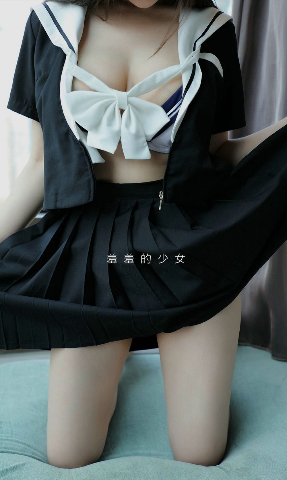 美女模特佐伊Zoe - 羞羞的制服学院风格性感写真