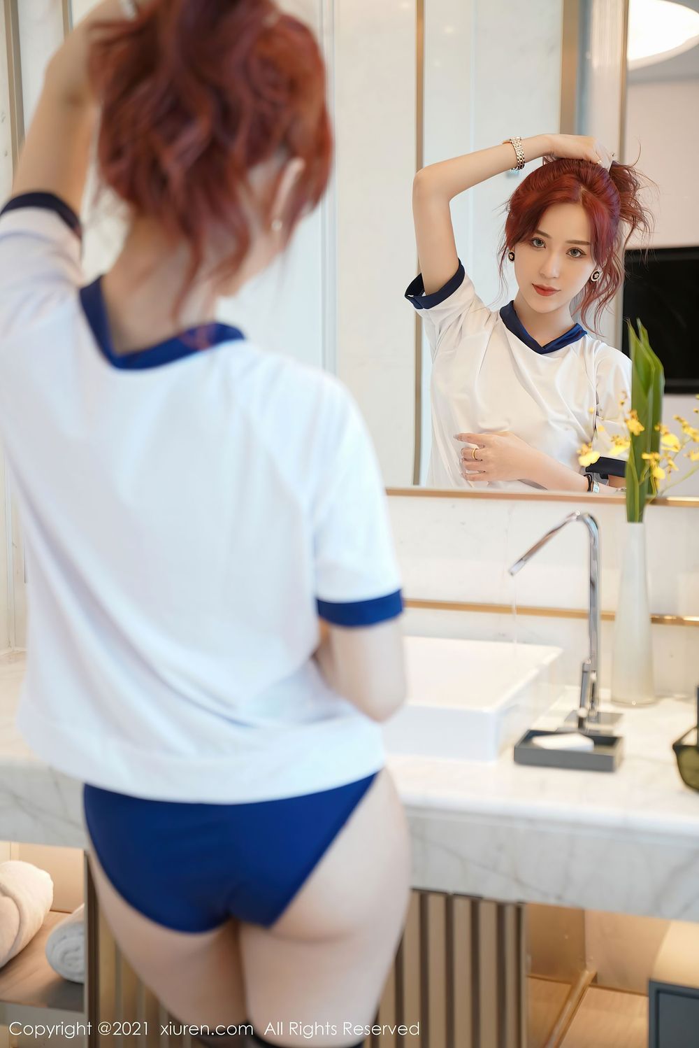 美女模特周慕汐baby - 学生装+黑丝美腿性感写真