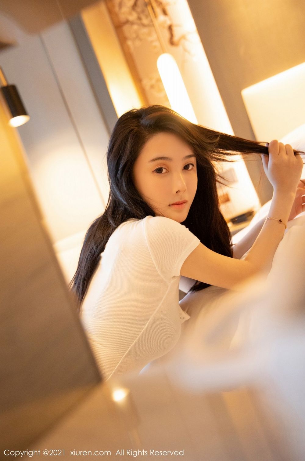 新人模特summer宝宝 - 黑丝网袜+连体衣性感写真