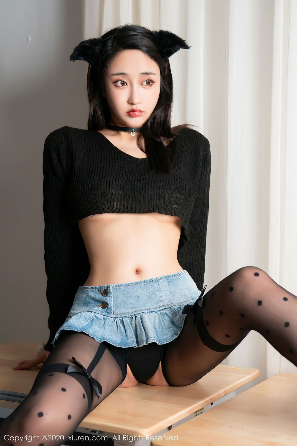 美女模特林子欣Freya - 黑猫变身主题系列心愿旅拍