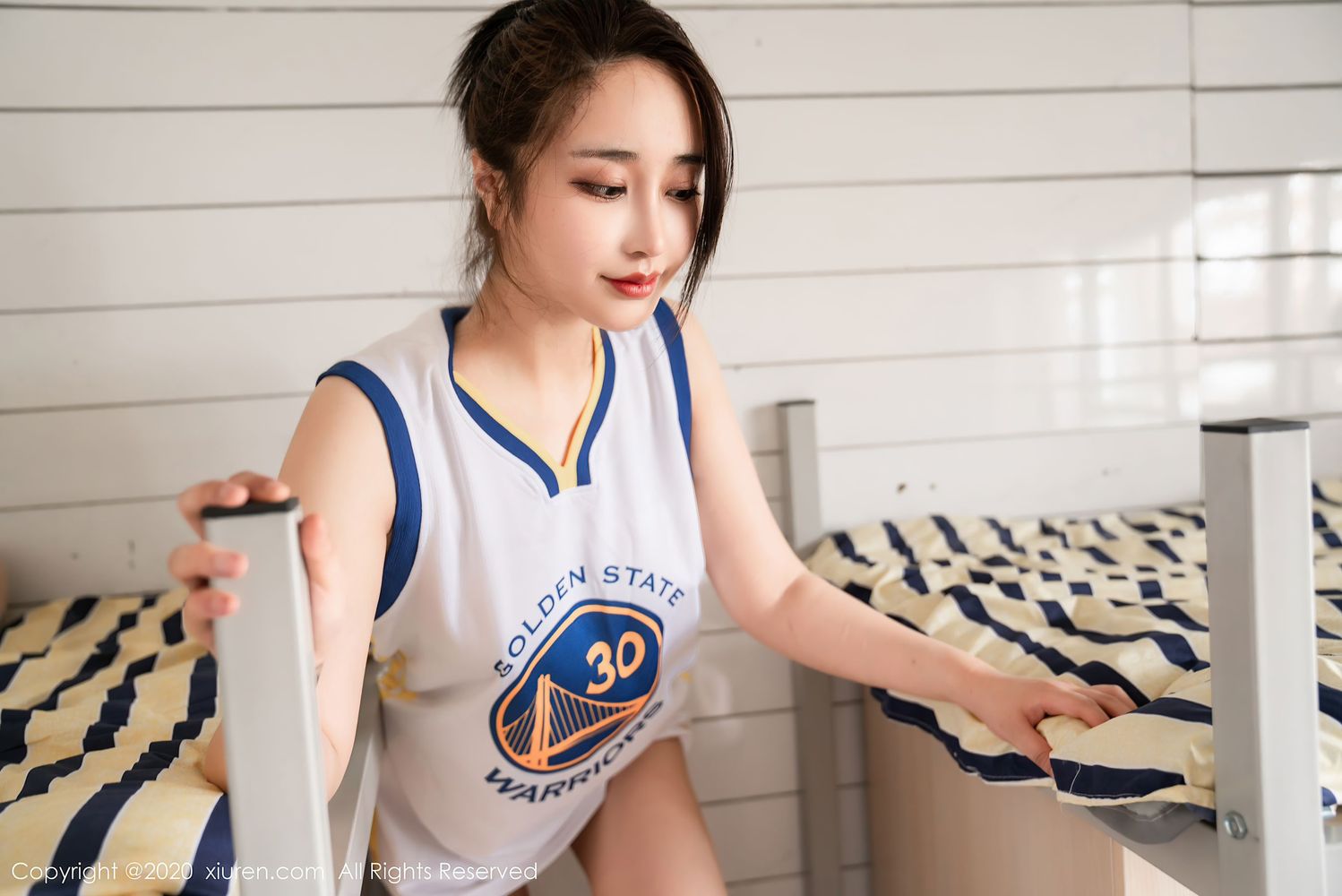 美女模特林子欣Freya - 篮球女郎丝袜装扮心愿旅拍