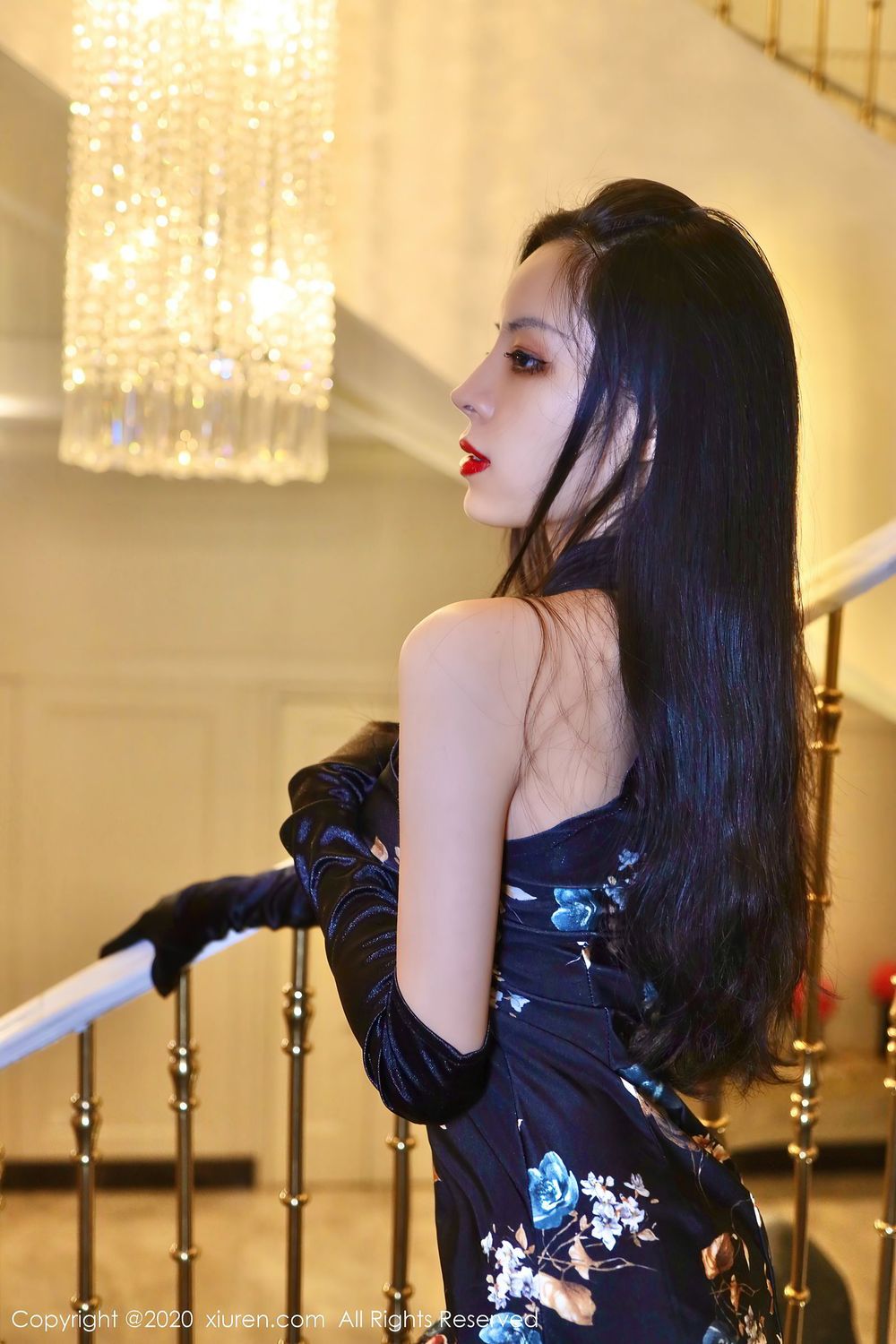 美女模特riri617 - 古典旗袍与黑丝系列性感写真