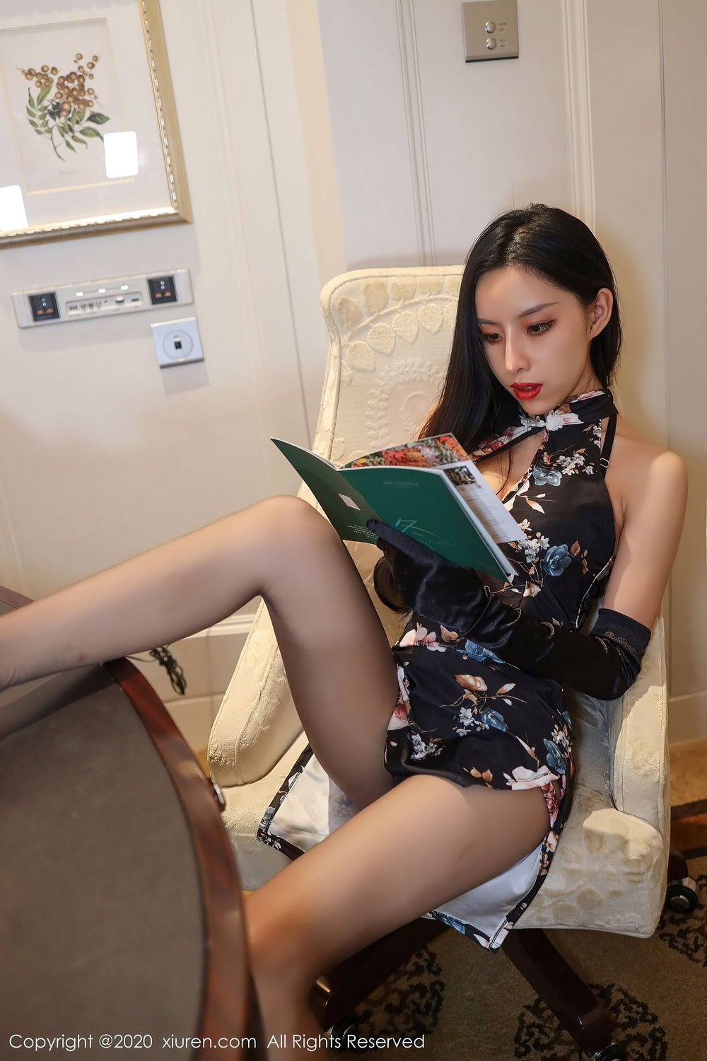 美女模特riri617 - 古典旗袍与黑丝系列性感写真