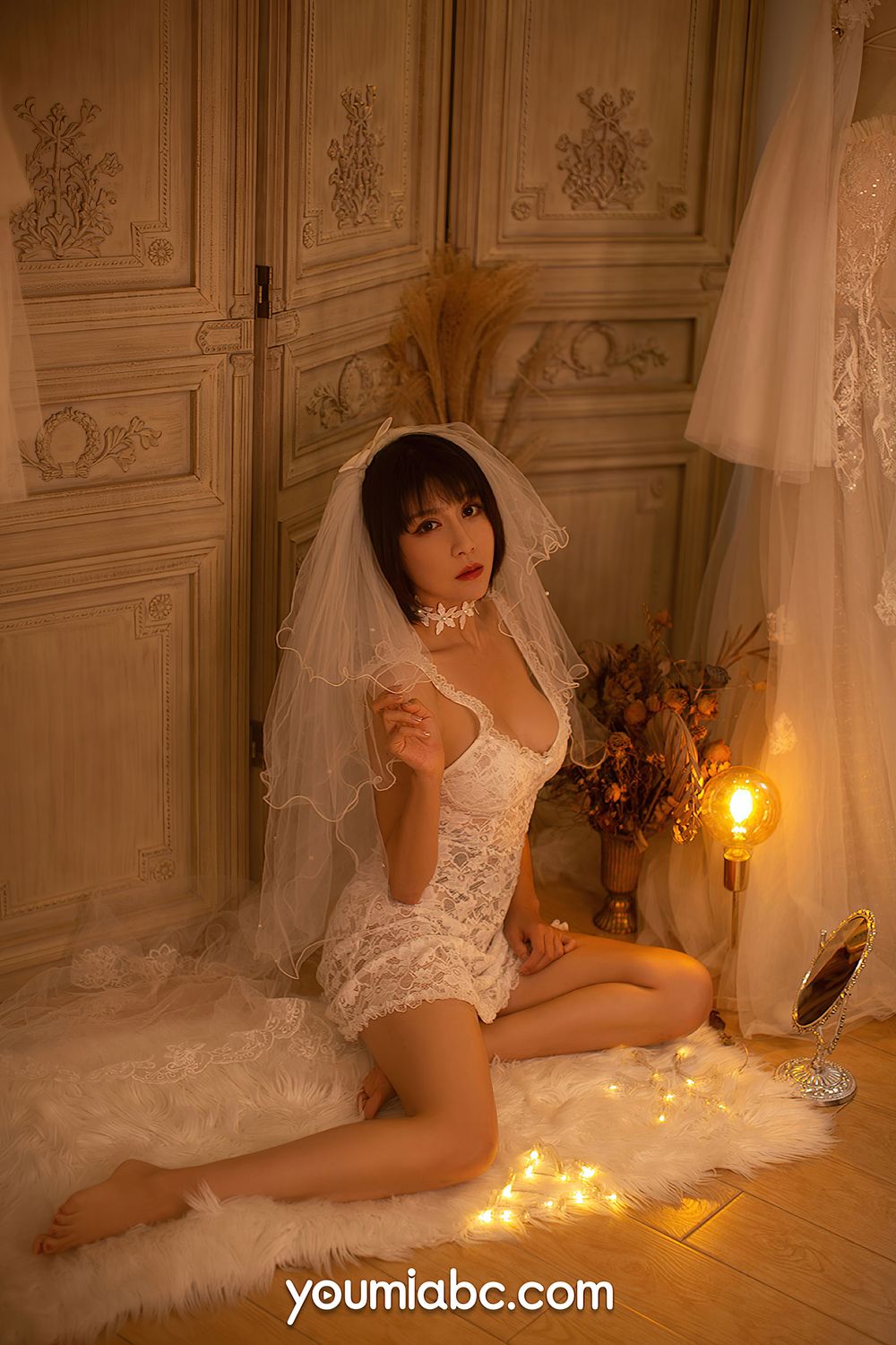 美女模特安妮斯朵拉 - 试婚新娘主题妖娆写真