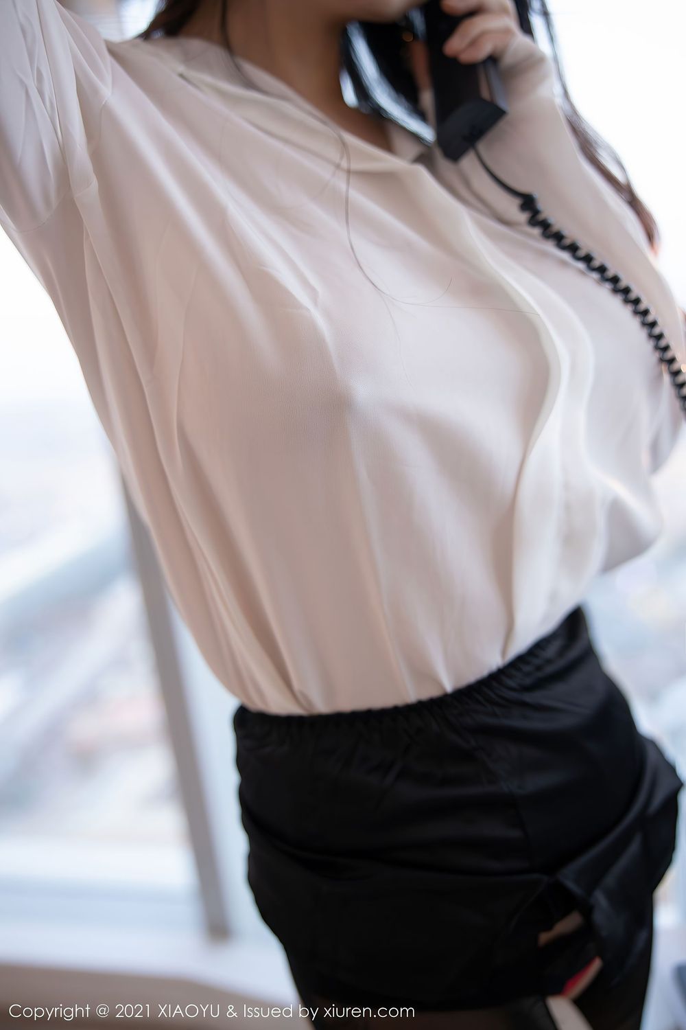 美女模特乔漫妮mina - 黑白双色职场OL制服系列写真
