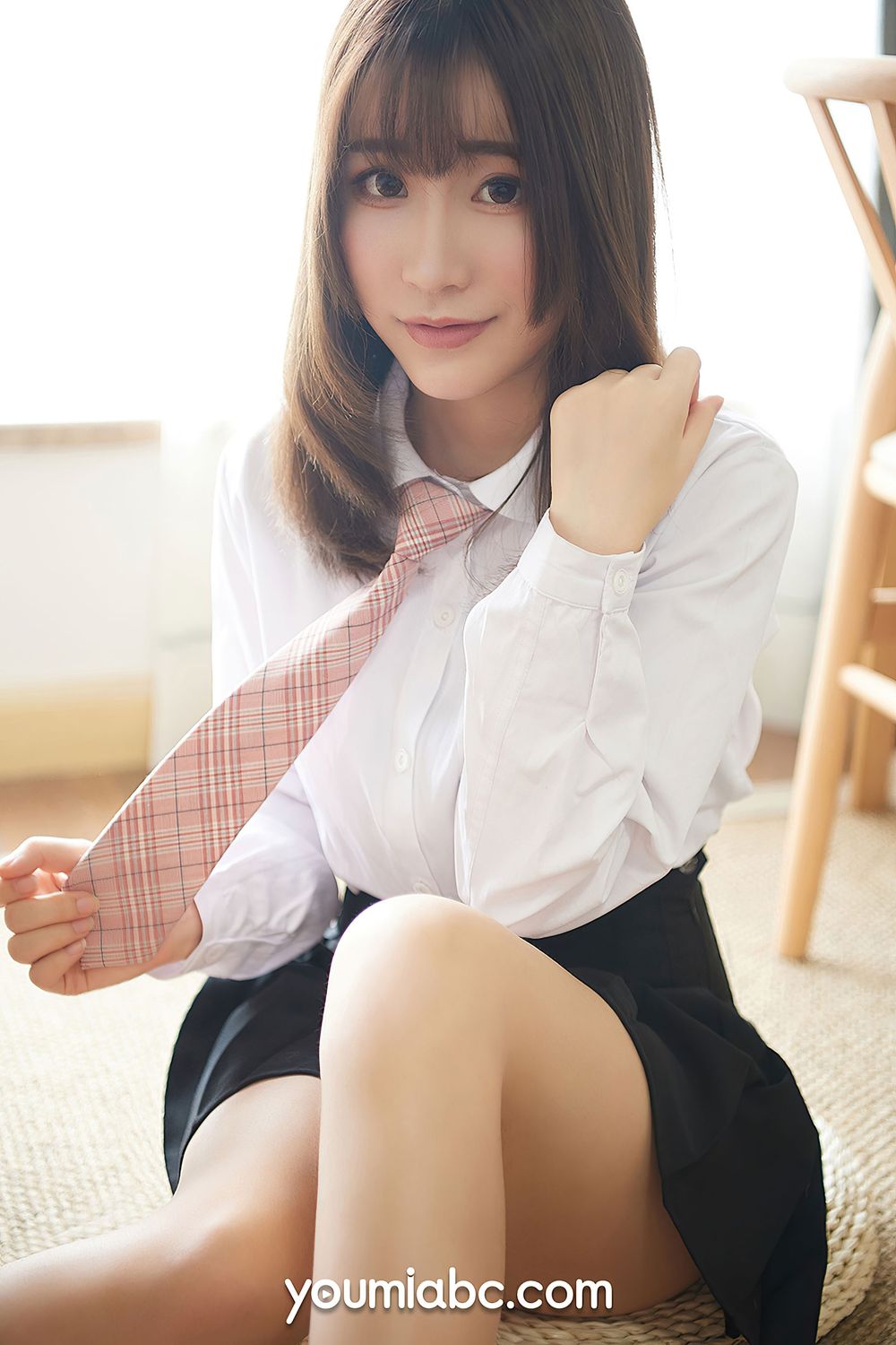 美女嫩模绯月樱Cherry - 学生妹制服+白衬衣系列诱惑写真