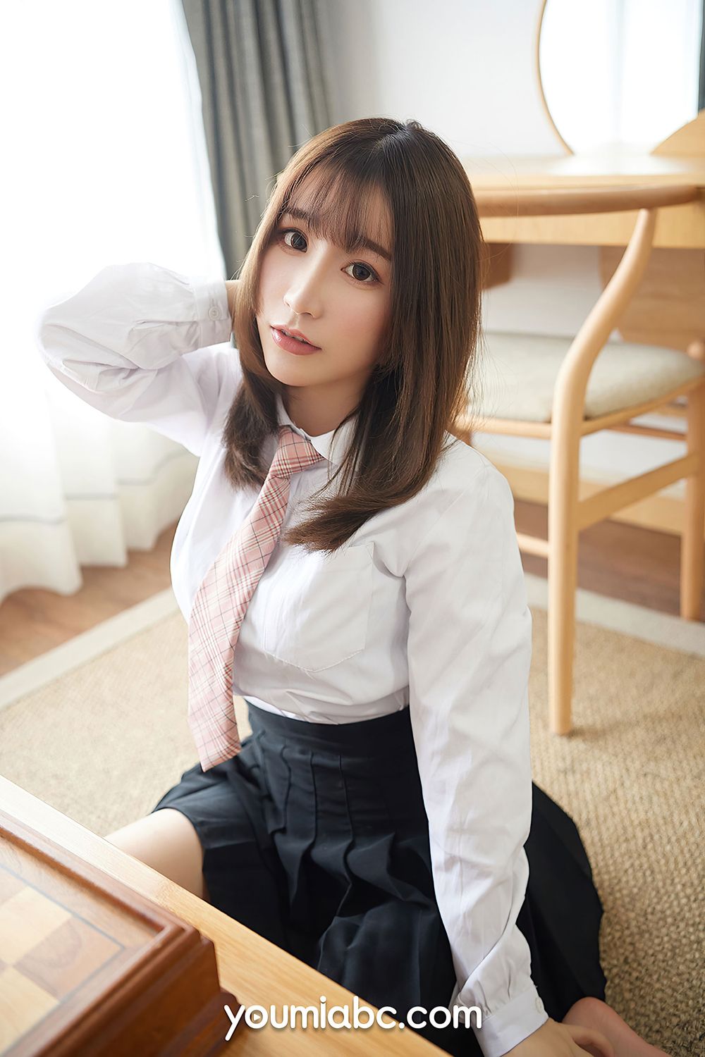 美女嫩模绯月樱Cherry - 学生妹制服+白衬衣系列诱惑写真