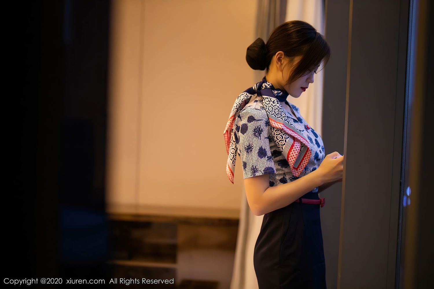 美女模特杨紫嫣Cynthia - 黑丝+空乘制服系列写真