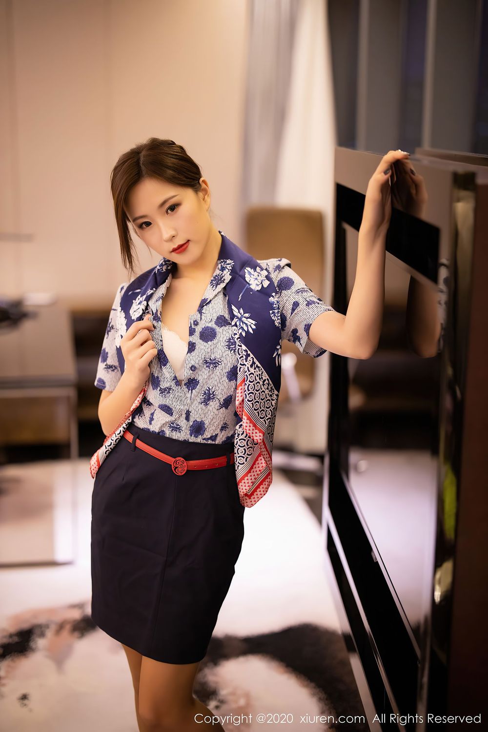 美女模特杨紫嫣Cynthia - 黑丝+空乘制服系列写真