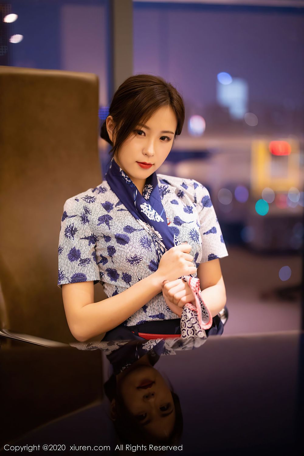 美女模特杨紫嫣Cynthia - 黑丝+空乘制服系列写真