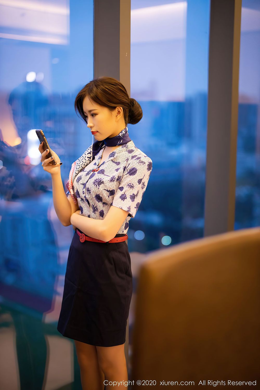 美女模特杨紫嫣Cynthia - 黑丝+空乘制服系列写真
