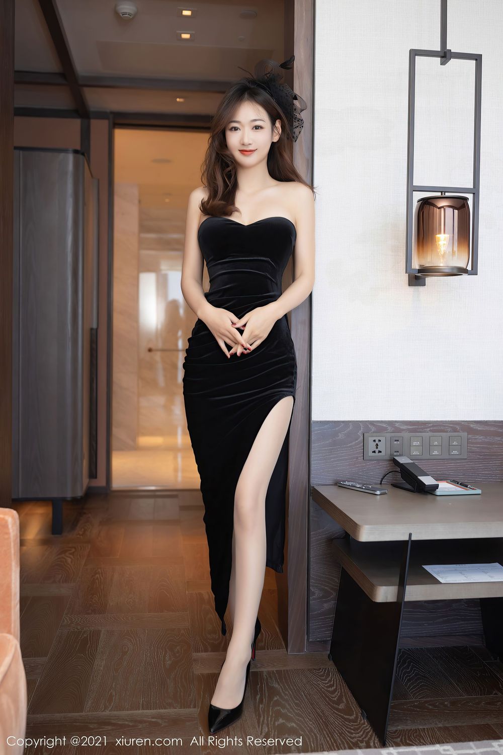 美女模特唐安琪 - 黑色礼服+丝袜系列性感写真
