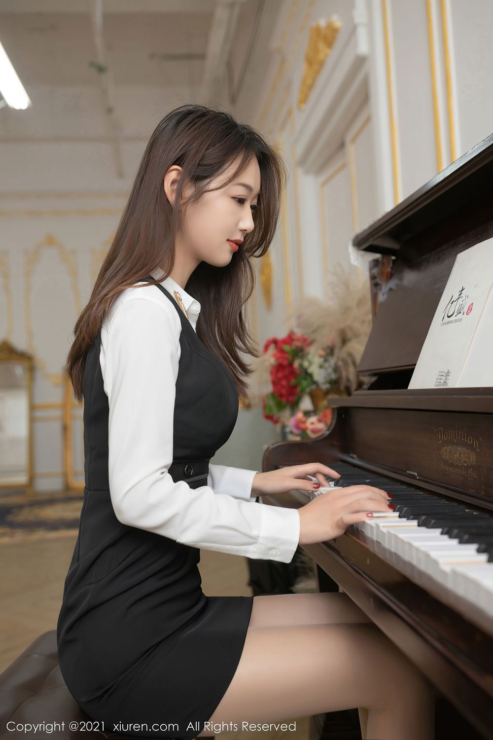 美女模特唐安琪 - 钢琴老师系列性感写真