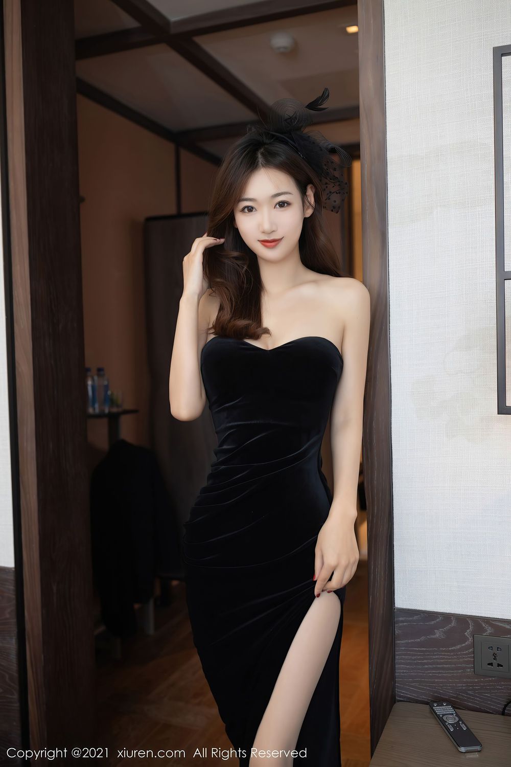 美女模特唐安琪 - 黑色礼服+丝袜系列性感写真