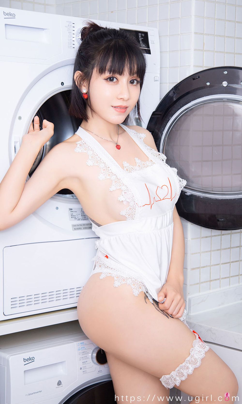 美女模特安妮斯朵拉_Ann - 蕾丝短裙+女仆系列写真